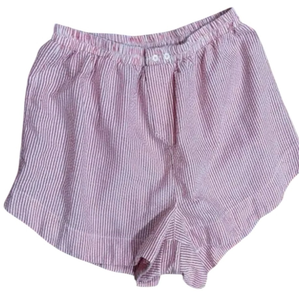 Free People Pink and White Striped Women’s Shorts